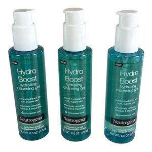 Neutrogena Hydro Boost Lightweight Hydrating Facial Cleansing Gel 6oz lot of 3